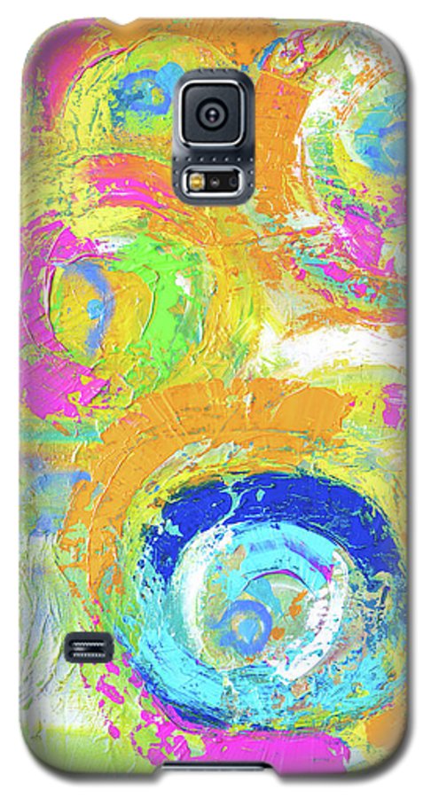 Abstractly Painted Planets in Vibrant Colors- Phone Case