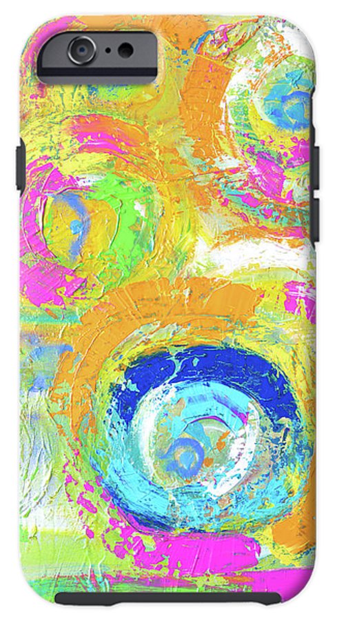 Abstractly Painted Planets in Vibrant Colors- Phone Case