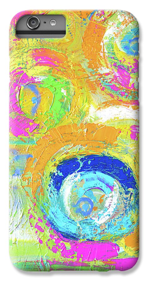 Abstractly Painted Planets in Vibrant Colors- Phone Case