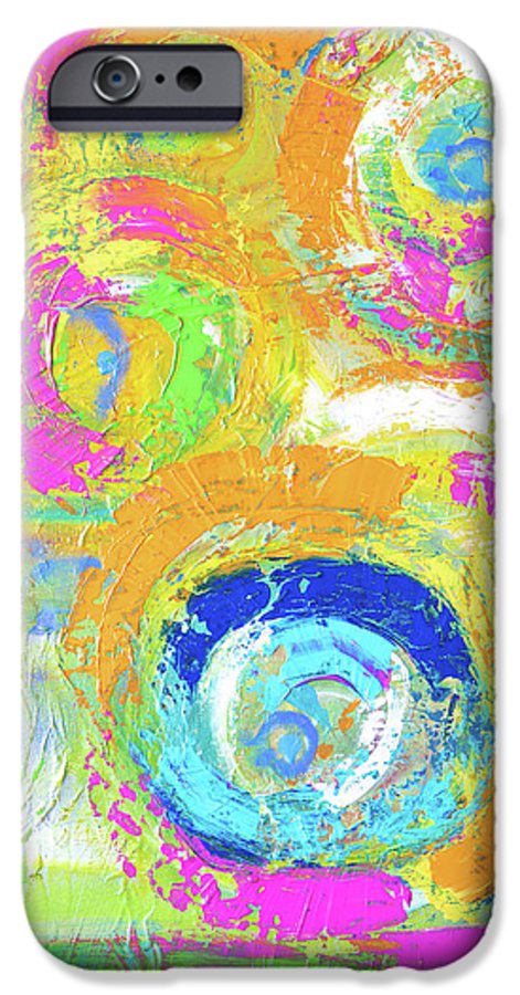 Abstractly Painted Planets in Vibrant Colors- Phone Case