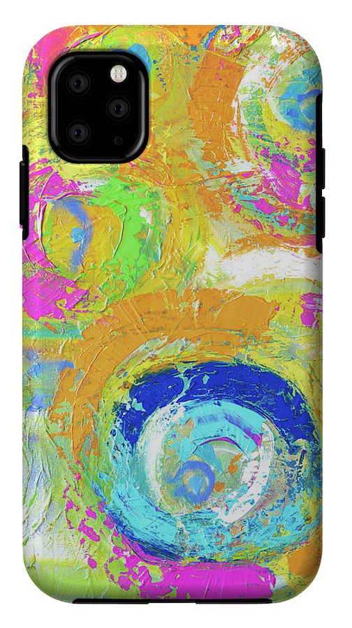 Abstractly Painted Planets in Vibrant Colors- Phone Case