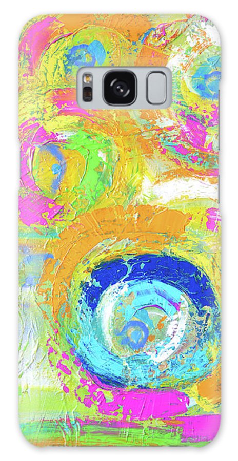 Abstractly Painted Planets in Vibrant Colors- Phone Case