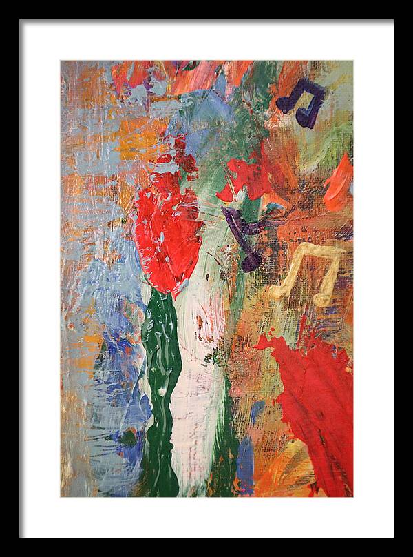 Wild Flowers and Golden Notes - Framed Print