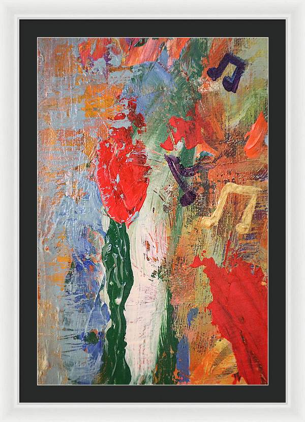 Wild Flowers and Golden Notes - Framed Print